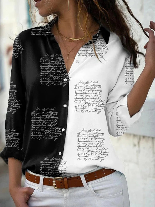 Printed Casual Long Sleeve Women Shirt